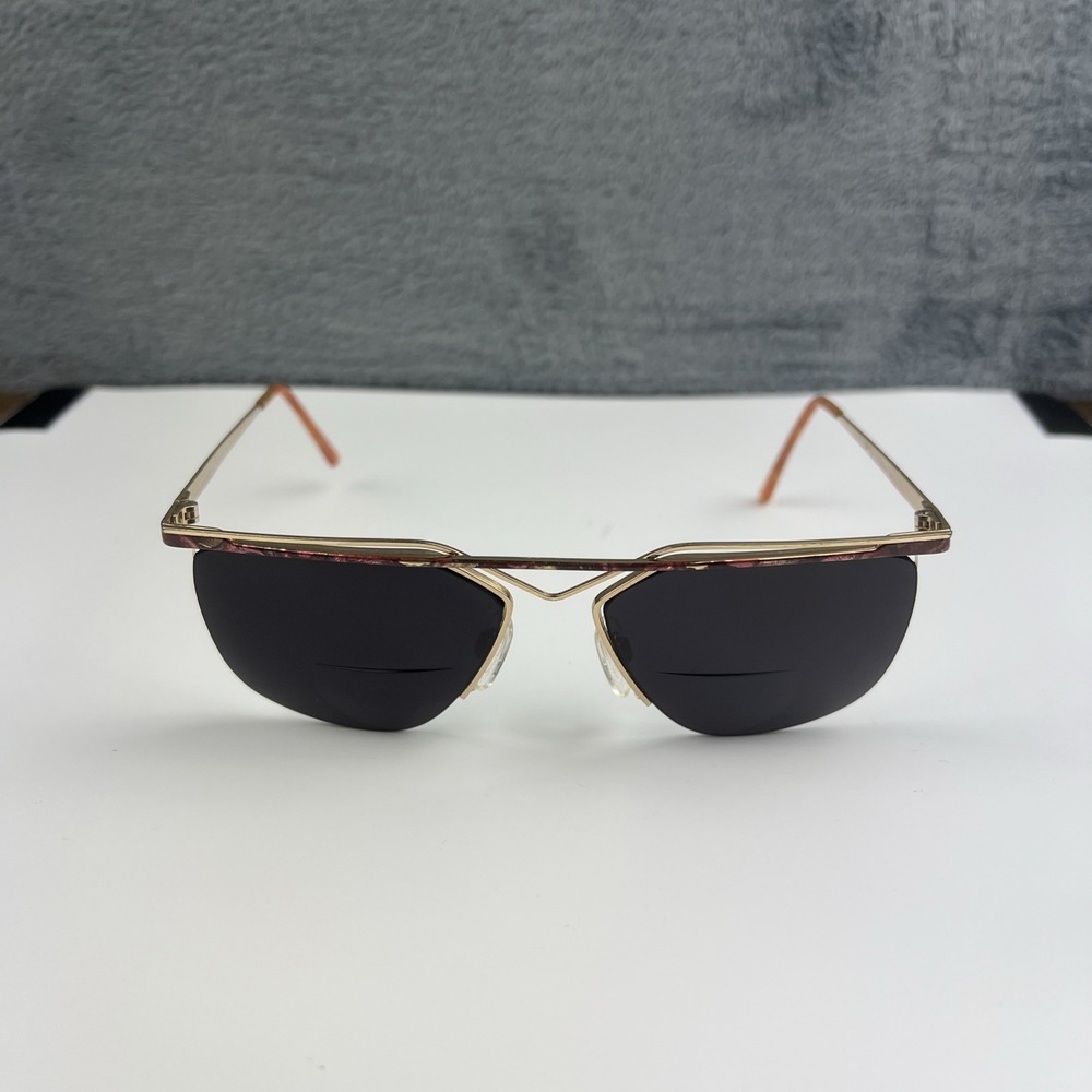 VTG Tura Women's Eyeglasses 214 COP Gold Aviator Browline 59/15-135 Italy FRAMES